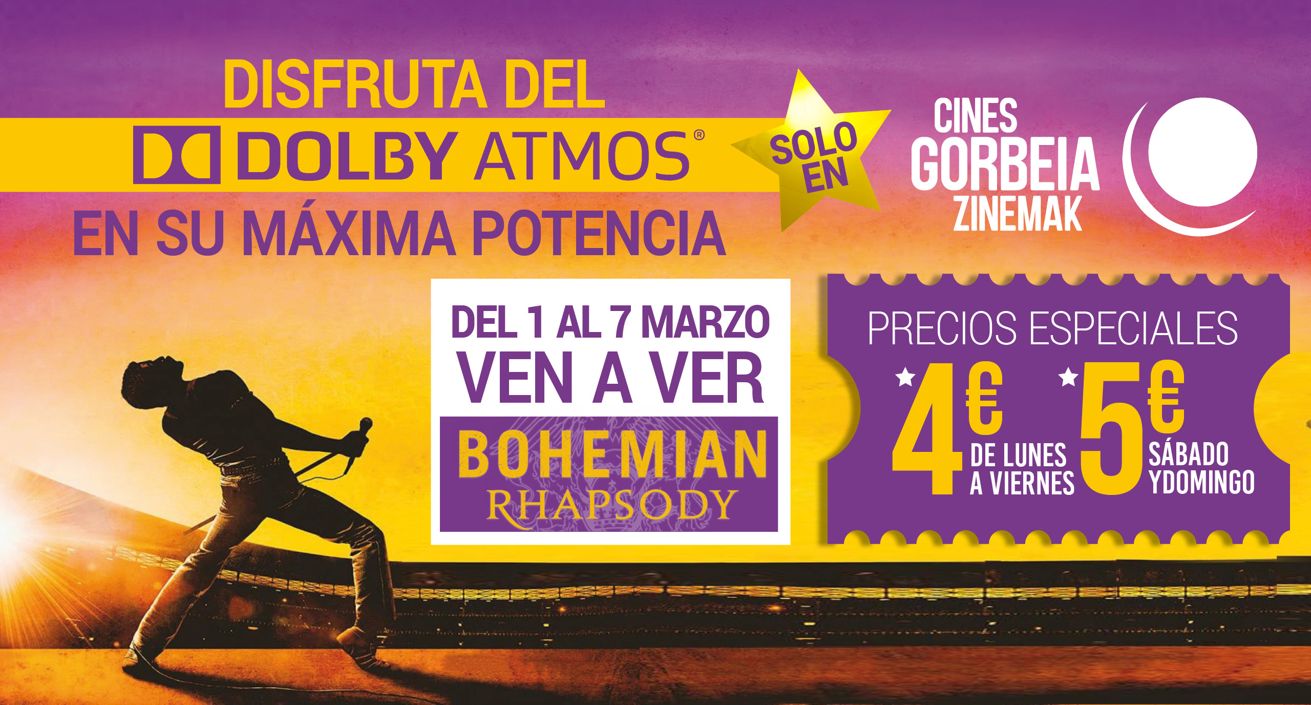 ¡Bohemian Rhapsody en Dolby Atmos del 1 al 7 de marzo! 